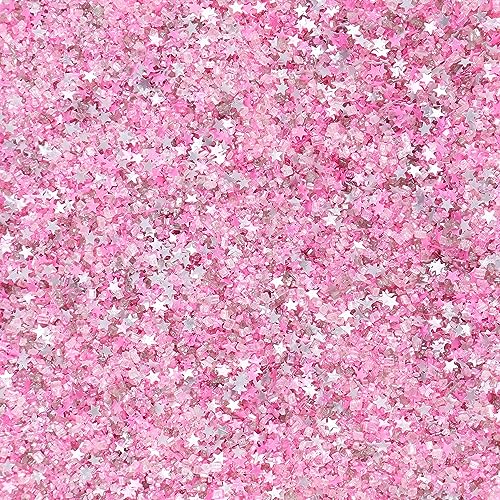 Sanding Sugar Edible Silver Glitter Stars Mix (3.5 Ounce)