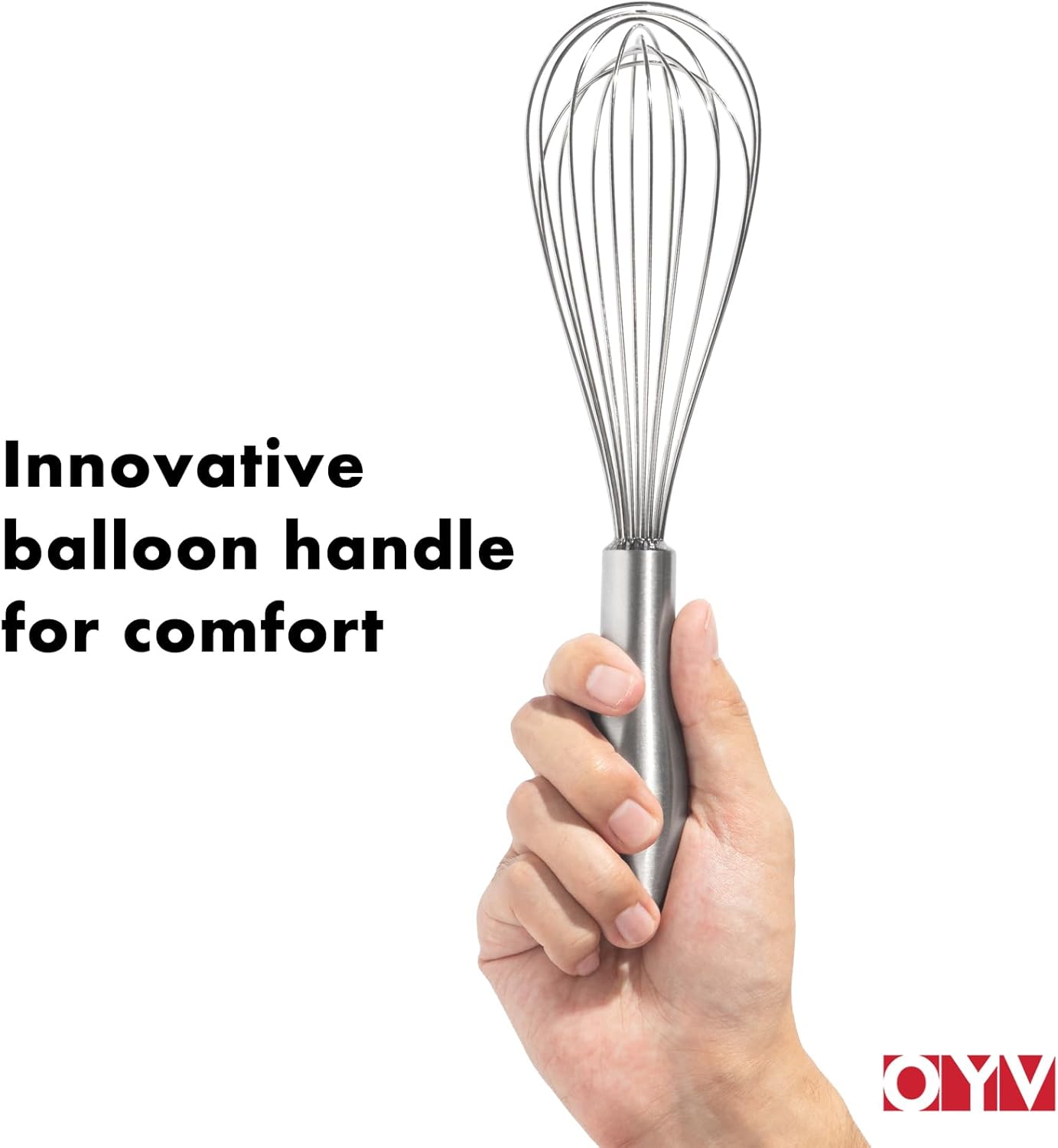 18/10 Stainless Steel Whisk, Ergonomic Handle, Dishwasher Safe Metal whisk, Professional Whisk for Kitchen Cooking, Perfect for Blending, Whisking, Baking, and Beating, 10-Inch Wire Wisk - Culinary Roots