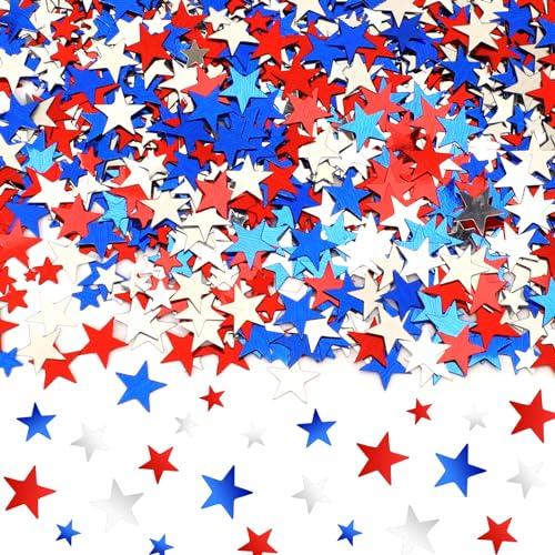 4th of July Confetti Red White and Blue Table Decorations