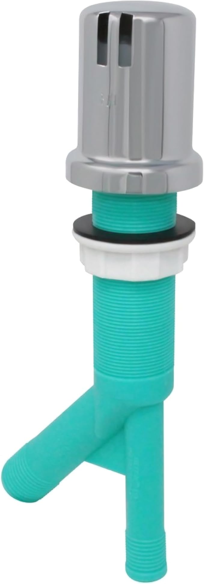 Dishwasher Air Gap with Skirted Polished Chrome Brass Cap and Extra Long Threaded Body for Thick or Thin Kitchen Countertops (AG200-206, AG200-X06, AMERIGAP)