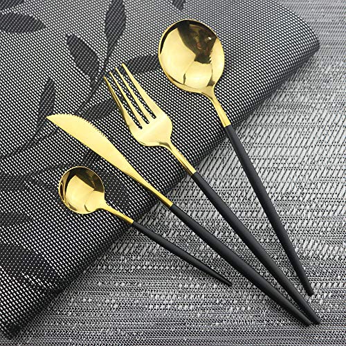 Black GoldSilverware Set (4 Count)