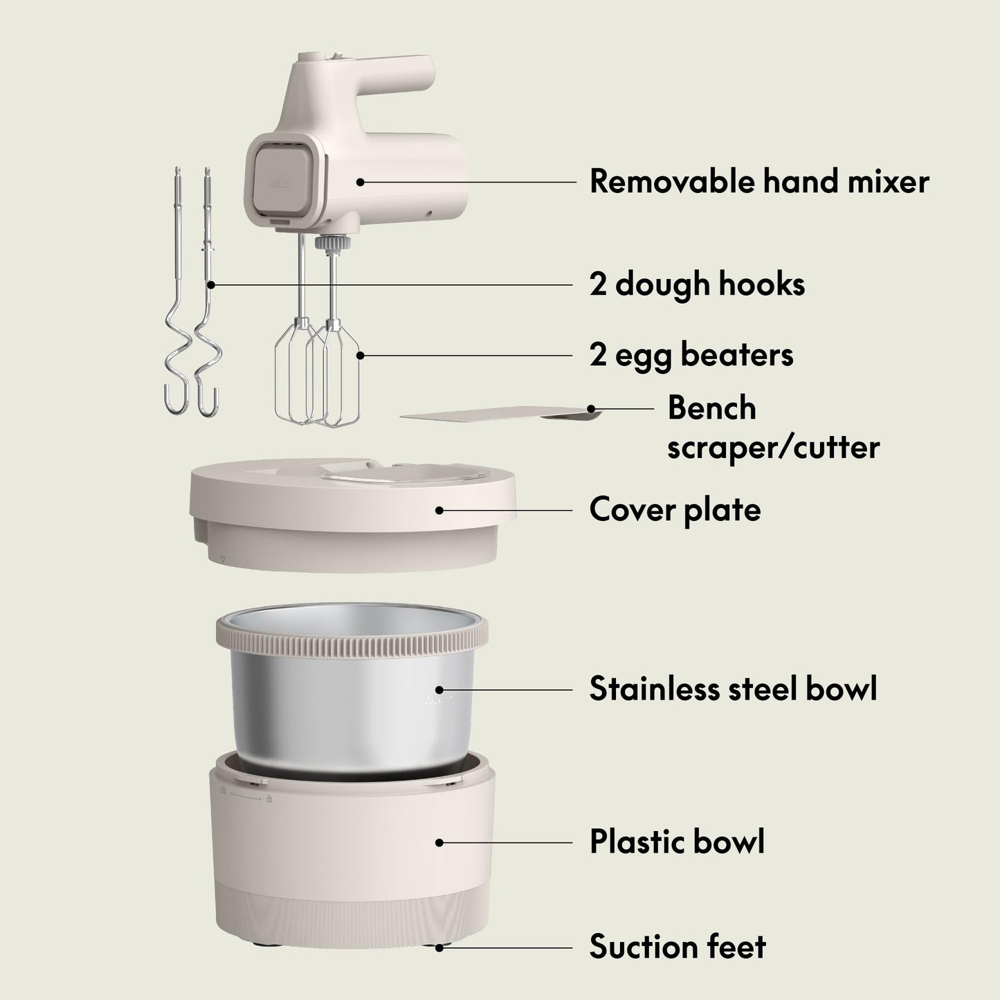 3.5 Qt Hand & Stand Mixer