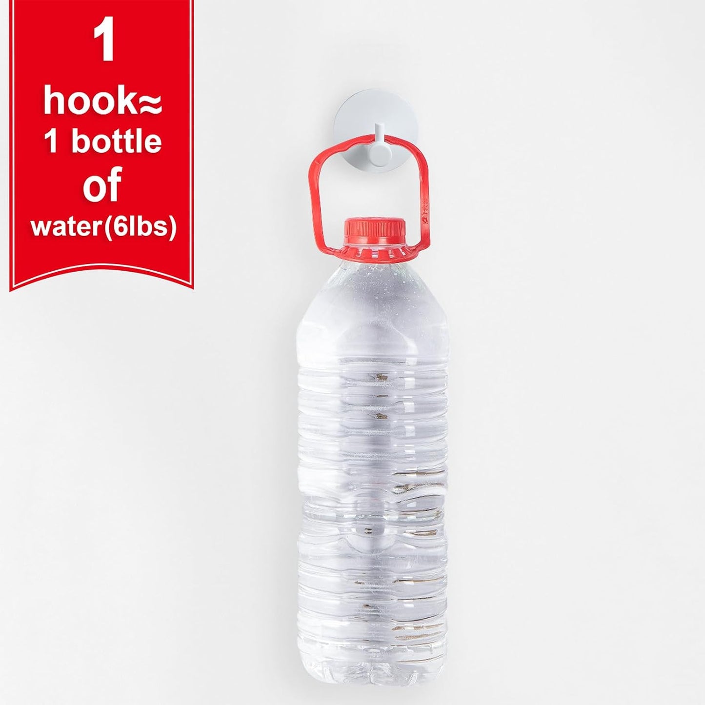 Aluminum Wall Hooks, No Drill Damage-Free Adhesive Hook, Product for Hanging Heavy Duty for Bathroom Kitchen Home (Single Round White Hook, 4)