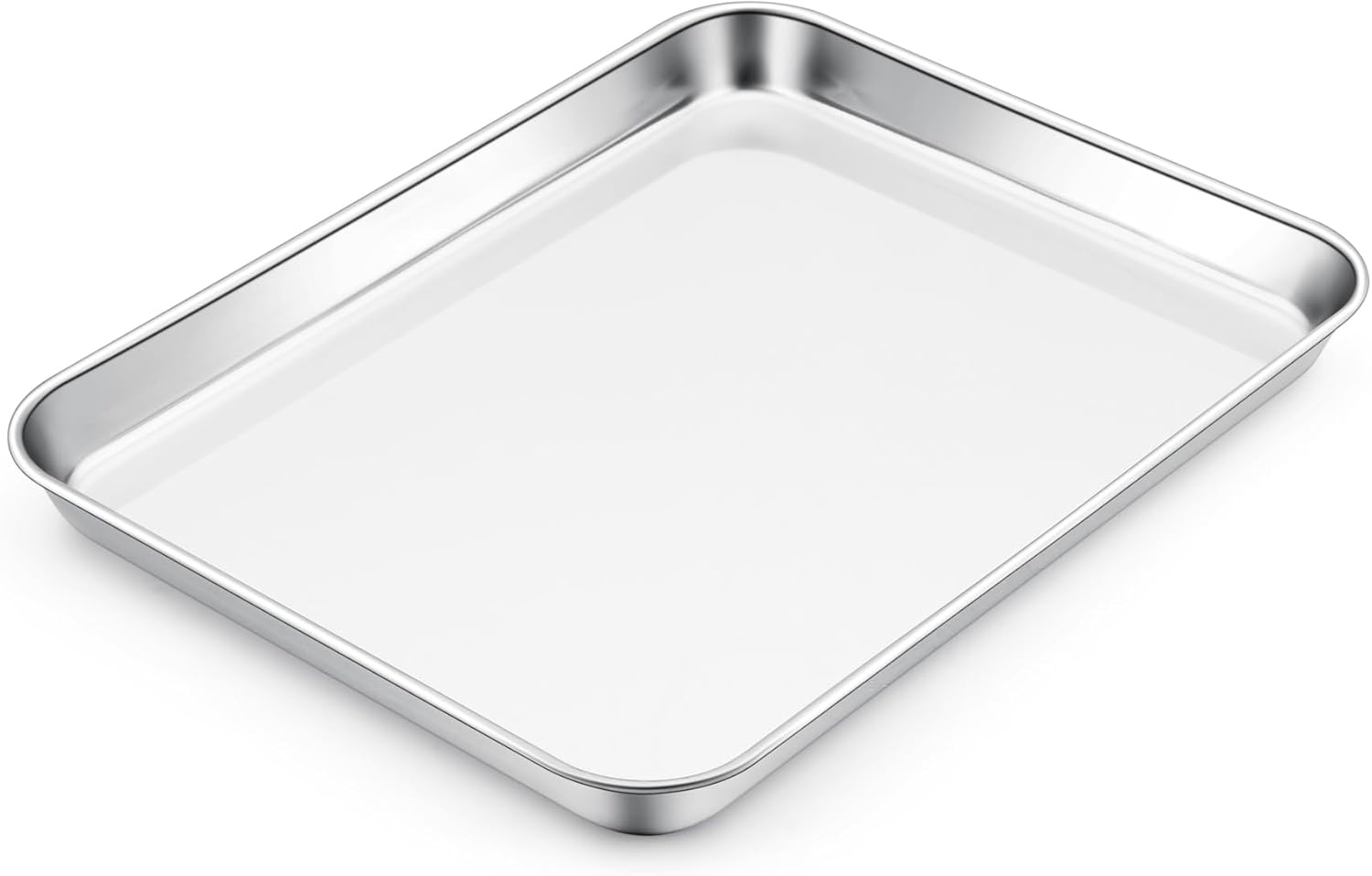 E-far Toaster Oven Tray, 10.5”x8.3” Stainless Steel Small Baking Cookie Sheet, Compact Non-toxic Metal Baking Pan for Cake, Healthy & Rust Free, Mirror Finish & Dishwasher Safe, 1 Pack - Culinary Roots