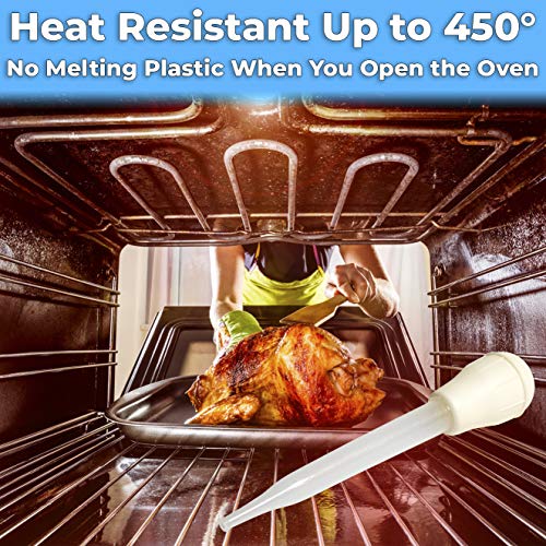 BPA Free Pro Grade Turkey Baster 2 Pack. Extra Large 11 Inch Bulb Basters with Measuring Lines Perfect for Cooking Juicy (2 Count)
