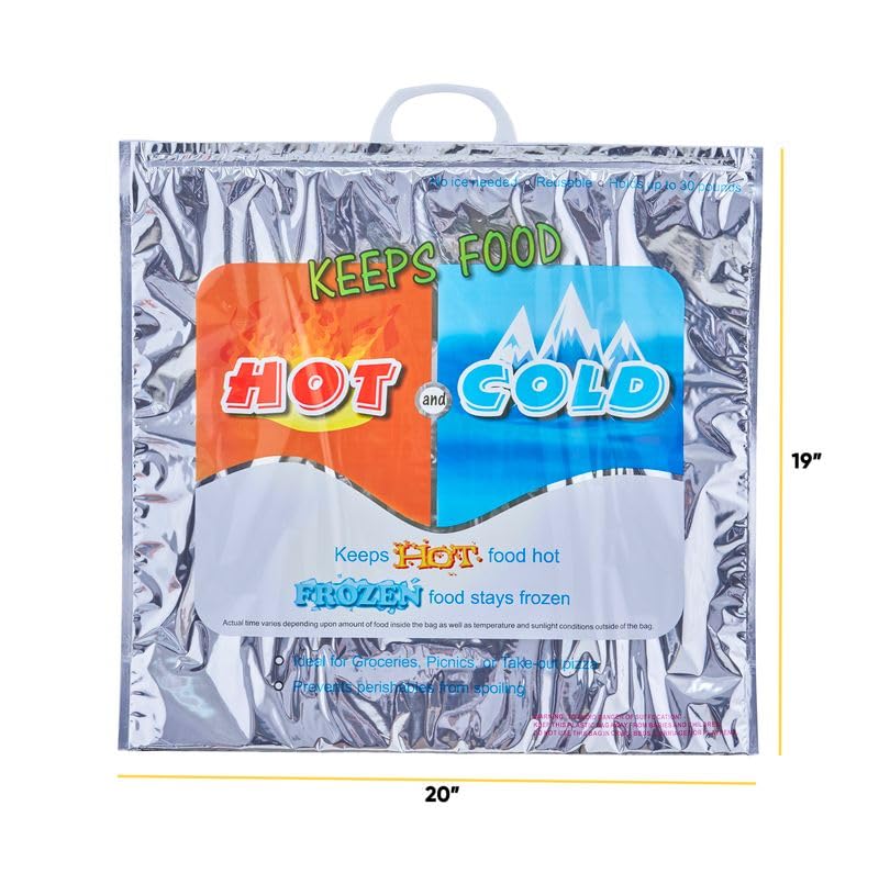 Hot and Cold Insulated Bags for Food Delivery (24 Count)