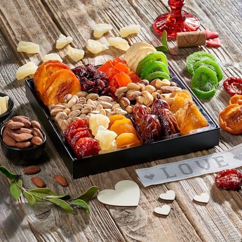 Dried Fruit & Nuts Gift Basket Arrangement Platter (12 Count)