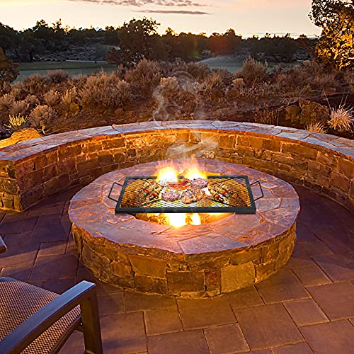 Heavy Duty Rectangular Fire Pit Grill Grate with X