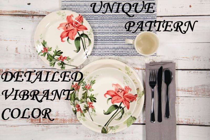 24 Piece Porcelain Dinnerware Set for 6