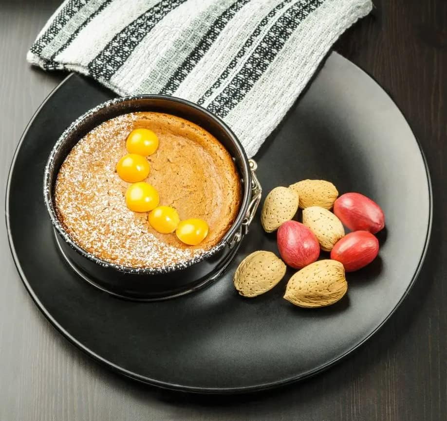 Tellshun 4 Pack Small Springform Cheesecakes Pan Tins Set 4 Inch Mini Baking Mold 4 Pieces Round Leakproof Nonstick Removable Bottom Bakeware for Pie Pizzas and Quiches Includes 50Pcs Parchment Paper - Culinary Roots