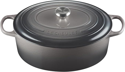 Le Creuset Enameled Cast Iron Signature Oval Dutch Oven, 9.5 qt., Oyster