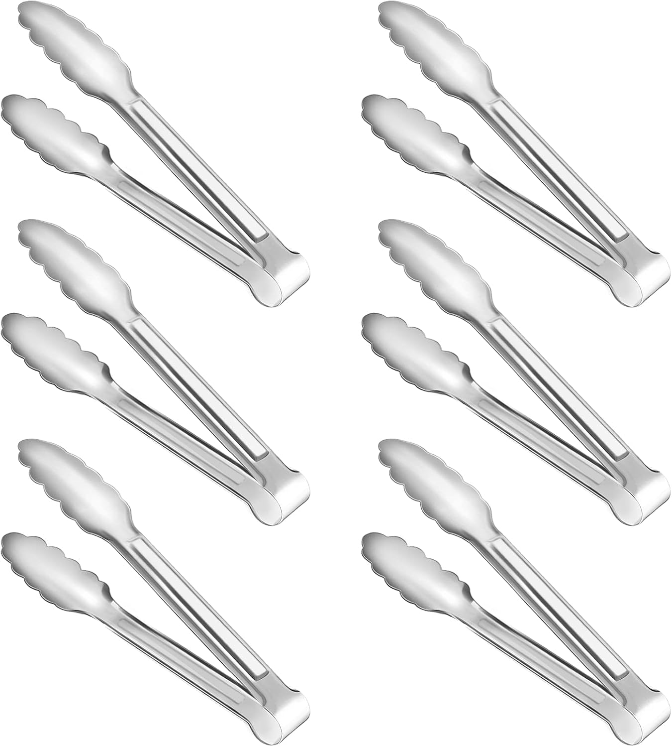 6 Pack Serving Tongs Kitchen Tongs, Buffet Tongs, Stainless Steel Food Tong Serving Tong, small tongs - Culinary Roots