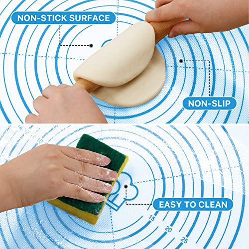 36"x24" Large Durable Silicone Baking Mat for Pastry and Bread