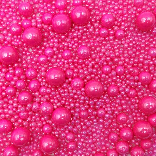 Edible Rose Pink Sugar Pearls Candy Sprinkles 120G (4.23 Ounce)