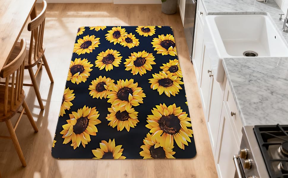 Sunflower Dish Drying Mat
