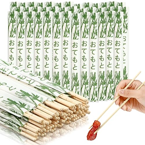 1000 Pairs Disposable Bamboo Chopsticks Sleeved Separated