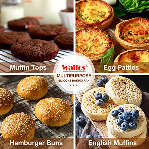 Silicone Muffin Top Pans for Baking 4inch Jumbo Size (2 Count)