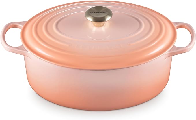 Le Creuset Enameled Cast Iron Signature Oval Dutch Oven, 6.75qt., Peche