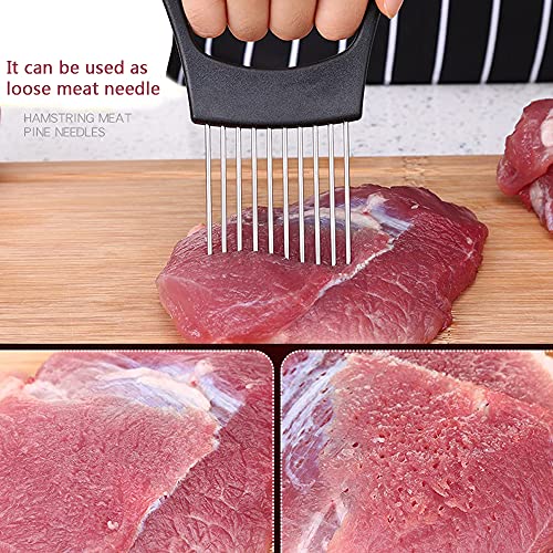 Onion Cut Tomato Slicer Lemon Handy Kitchen Slicing Tool With 10 Even Prongs For Onion Lemon Potato Tomato Slices And Can Be Used To Assist In Cutting Fish