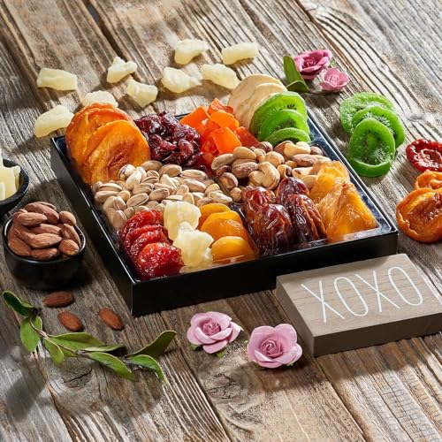 Dried Fruit & Nuts Gift Basket Arrangement Platter (3 Count)