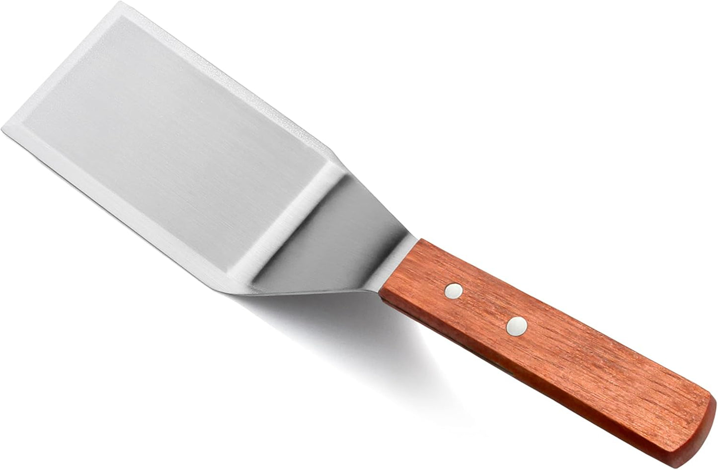 New Star Foodservice 36299 Wood Handle Heavy Duty Hamburger Turner/Spatula with Cutting Edge, 11.5" - Culinary Roots