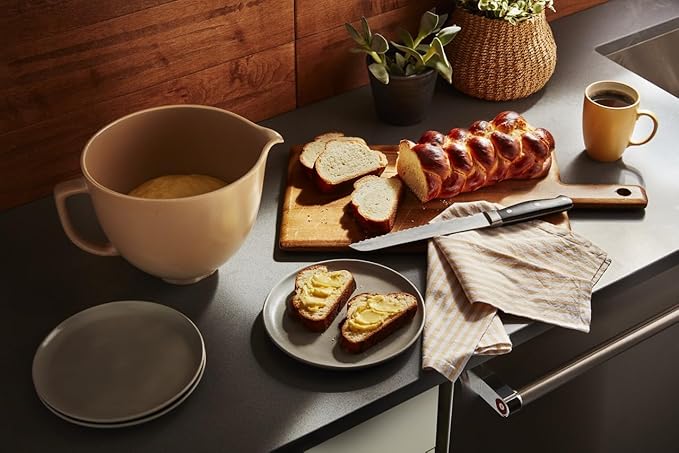 KitchenAid 5 Quart Ceramic Bowl for all 4.5-5 Quart Tilt-Head Stand Mixers KSM2CB5PFC, Fired Clay