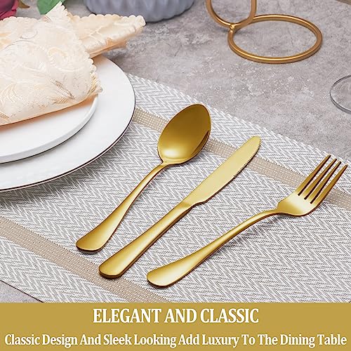 30 Pcs Gold Silverware Set Service for 6 (30 Count)