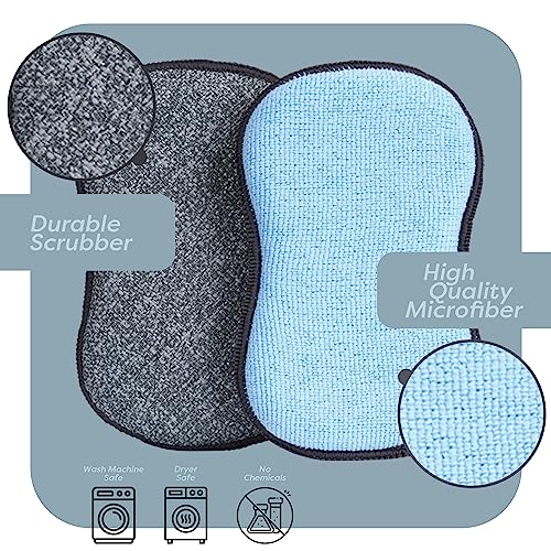 Multi Purpose Scrub Sponges for Kitchen By Scrub (6 Count)