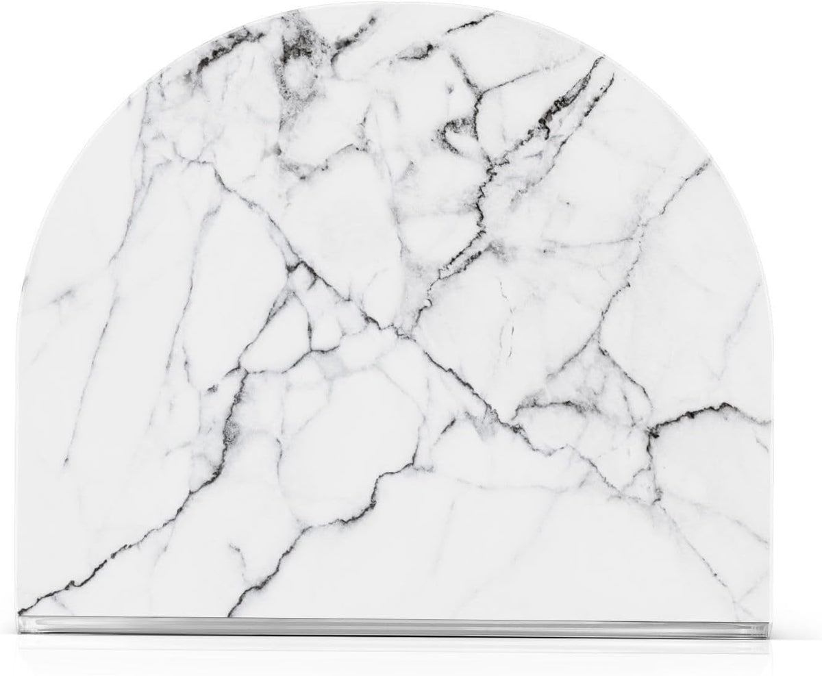 White and Black Marble Napkin Holder for Table Paper Napkins Holder Acrylic Tissue Dispenser Kitchen Dining Room Bathroom Party Car Decor