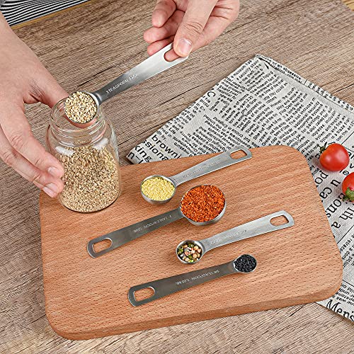 Stainless Steel Measuring Cups and Spoons Set