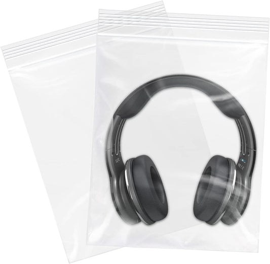 13" x 15"(1000 Count) Large Zip Poly Bags - Clear Plastic Reclosable Storage Zipper Bags 2 Mil for Clothing, T-Shirts, Pants