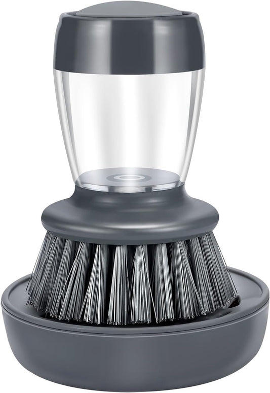 Soap Palm Brush Storage Set, 1 Piece Kitchen Brush with Bracket for Cleaning Pots, Pans and Sinks Scrub Brush Kitchen Scrub Brush