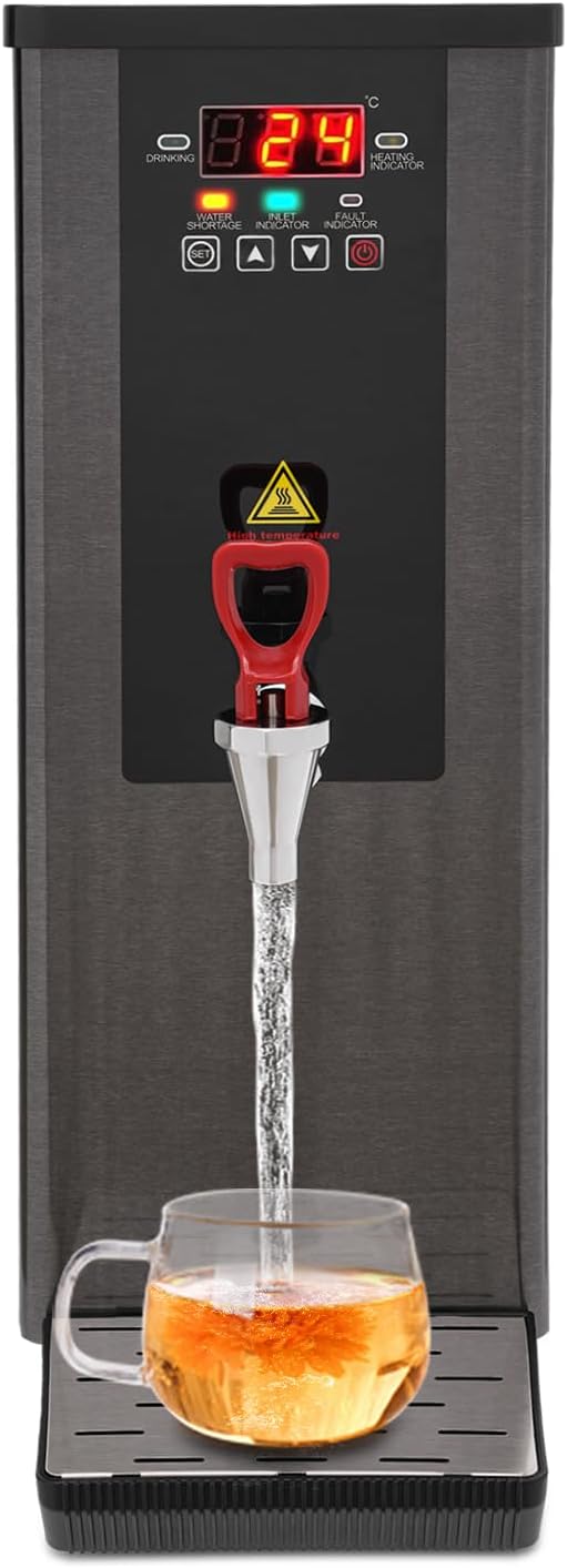 Step-Heating Commercial Hot Water Dispenser, 20L/5.28Gal Hot Water Boiler Dispenser Electric Water Pot Boiler Commercial Boiling Water Machine for Tea Coffee Shop Dessert Shop Hotel - 45L/H 3000W