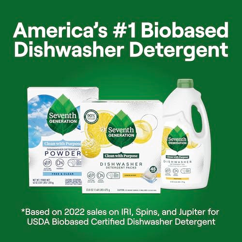 Dishwasher Detergent Packs Lemon scent 2 Pack for sparkling dishes Dishwasher tabs 45 count (90 Count)