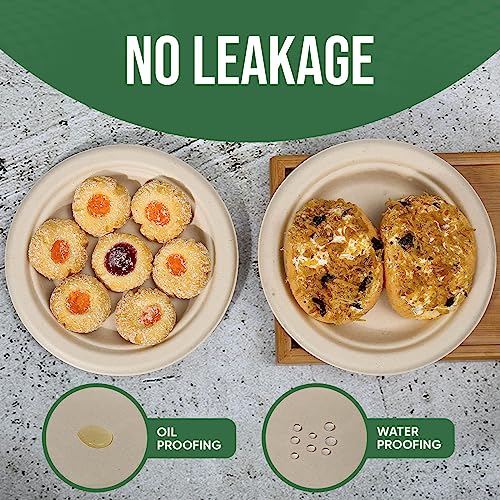 Brown Disposable Paper Plate 7 inch (100 Count)