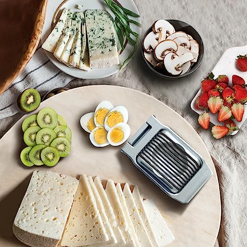 Egg Slicer for Hard Boiled Eggs Heavy Duty Egg Cutter Stainless Steel Wire