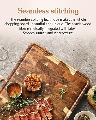 Acacia Wood End Grain Cutting Board