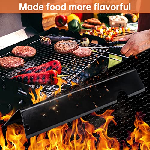Porcelain Enameled Grill Flavorizer Bar Heat Plates with 2 Pack Stainless Steel Cooking Grates Grill Replacement Parts for Weber Genesis II 300 Series E