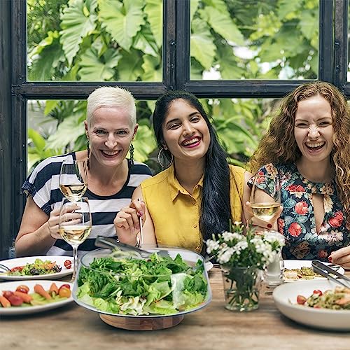 Extra Large Glass Salad Bowl Set