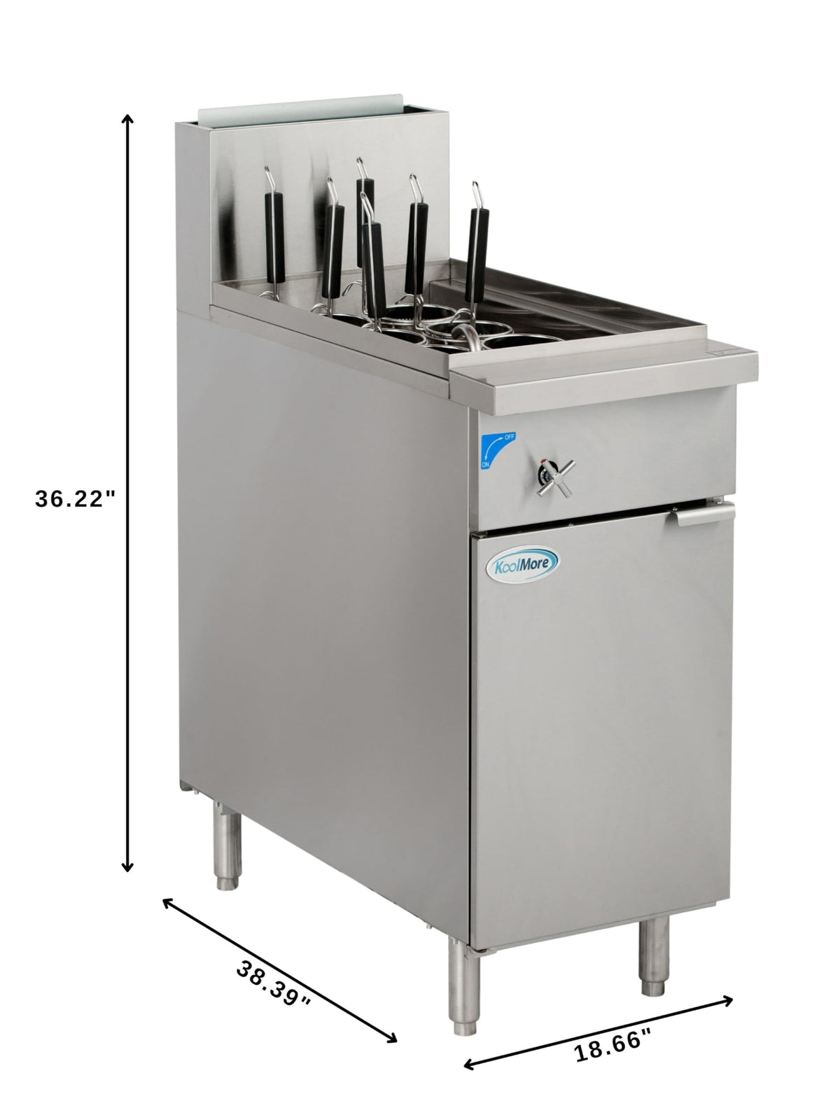 6 Basket 11 Gallon Commercial Natural Gas Pasta Cooker with 70