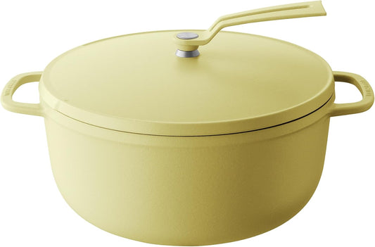 Vermicular Oven Pot 2.0 | Lightweight Enameled Cast Iron Pot | 26cm (5.9 Qt) | Non-Toxic | Induction-compatible | Dutch Oven | Made in Japan | Matte Chamomile Yellow - Culinary Roots