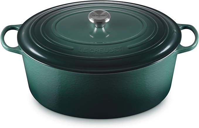 Le Creuset Enameled Cast Iron Signature Oval Dutch Oven, 15.5qt., Artichaut