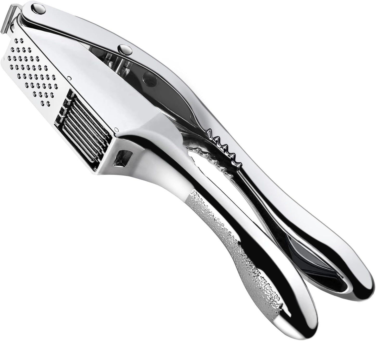 Garlic press and slicer 2 in 1,Effortlessly Crush, Slice, and Mince Garlic,with this Versatile Kitchen Tool - Perfect for Home Cooks and Professional Chefs Alike. (Silvery) - Culinary Roots