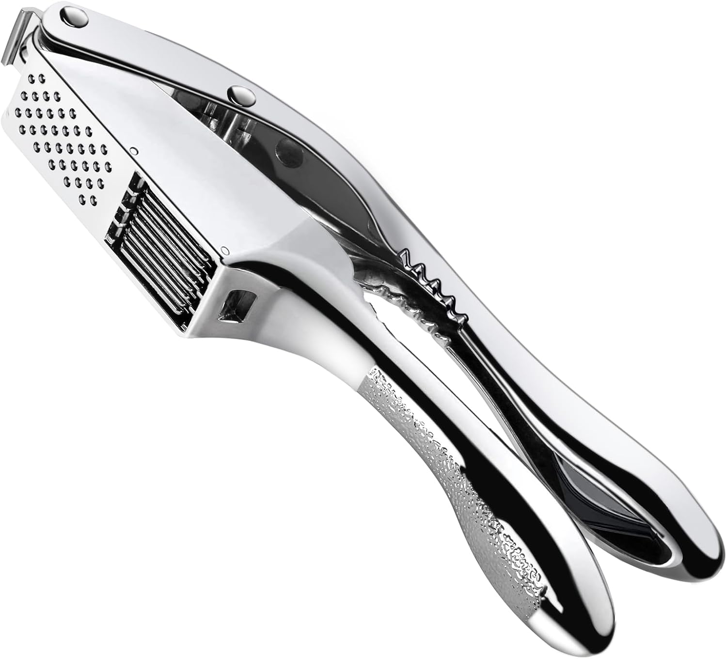 Garlic press and slicer 2 in 1,Effortlessly Crush, Slice, and Mince Garlic,with this Versatile Kitchen Tool - Perfect for Home Cooks and Professional Chefs Alike. (Silvery) - Culinary Roots
