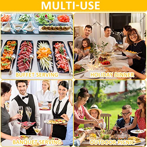 12 Pcs Stainless Steel Serving Spoons Set for Buffet 8.3 Inches Large Serving Utensils Dishwasher Safe Metal Polished Buffet Spoons for Food Cooking Catering Kitchen Banquet Restaurant Gifts (12 Count)