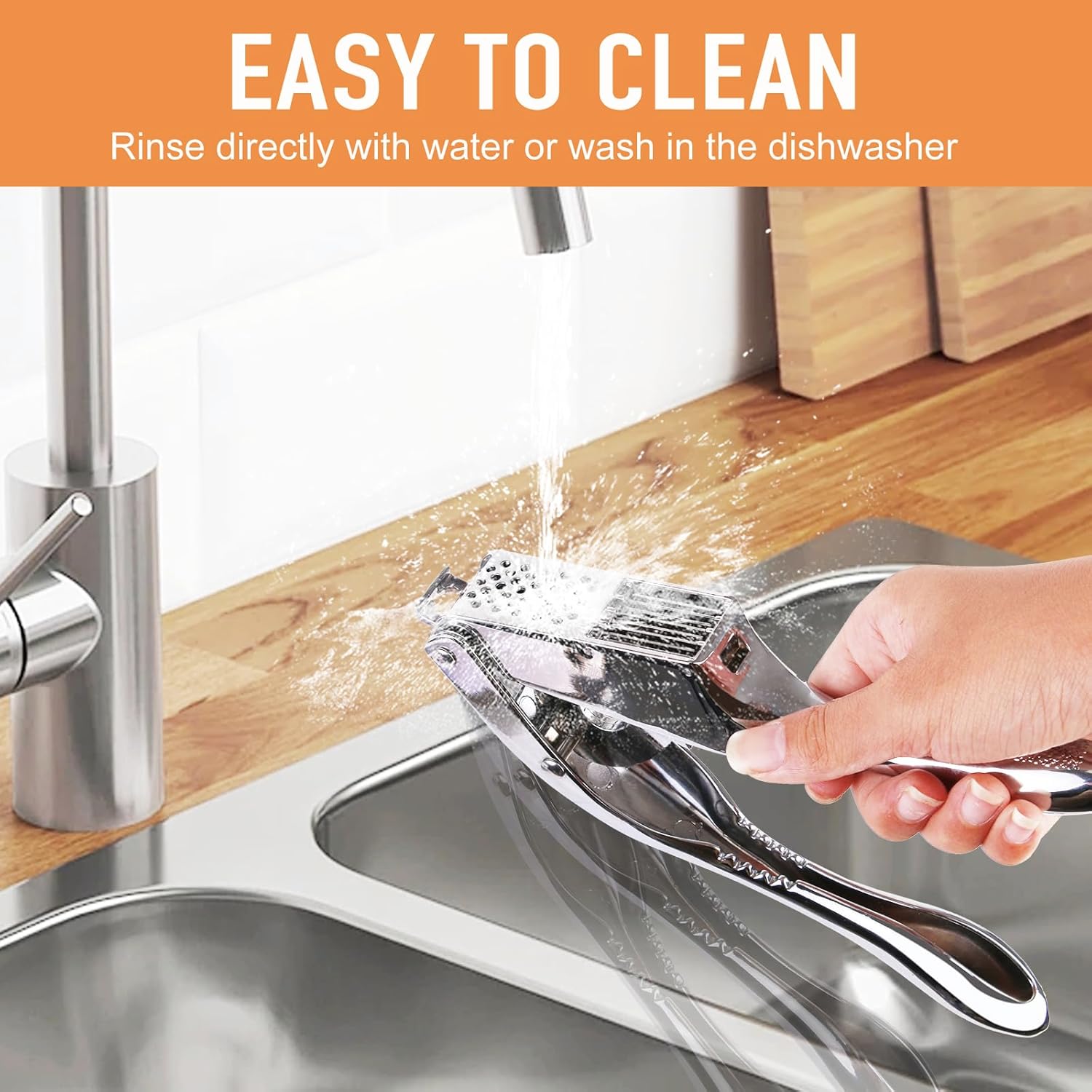 Garlic press and slicer 2 in 1,Effortlessly Crush, Slice, and Mince Garlic,with this Versatile Kitchen Tool - Perfect for Home Cooks and Professional Chefs Alike. (Silvery) - Culinary Roots