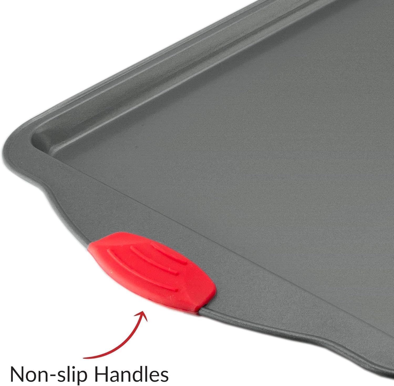 Boxiki Kitchen Nonstick Baking Sheet Pan – Heavy-Gauge Carbon Steel, Warp, Dent, and Rust-Resistant – Gourmet Rimmed Half Cookie Sheet Trays, Non-Toxic for Exceptional Baking Performance - 15x10 Inch - Culinary Roots