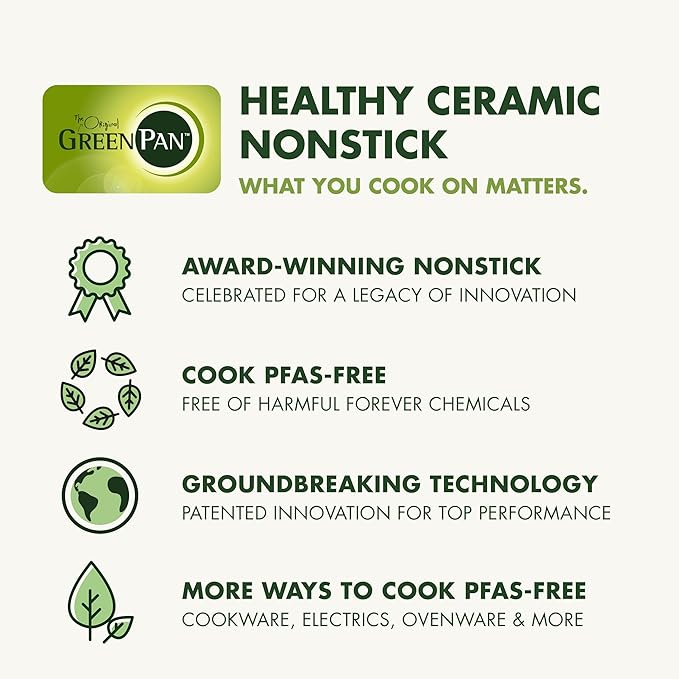 GreenPan Hybrid 9.5” & 11” Nonstick Stainless Steel Frying Pan Set, APEX Tri-Ply Thermobond PFAS-Free Ceramic Skillets, Induction & All Cooktop Compatible, Oven Temp to 850°F, Dishwasher Safe, Gold