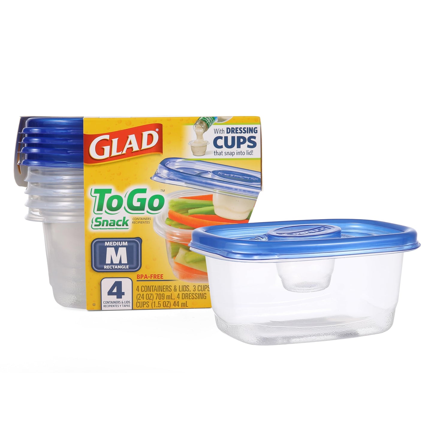 GladWare To Go Medium Rectangle Snack Containers (2 Count)