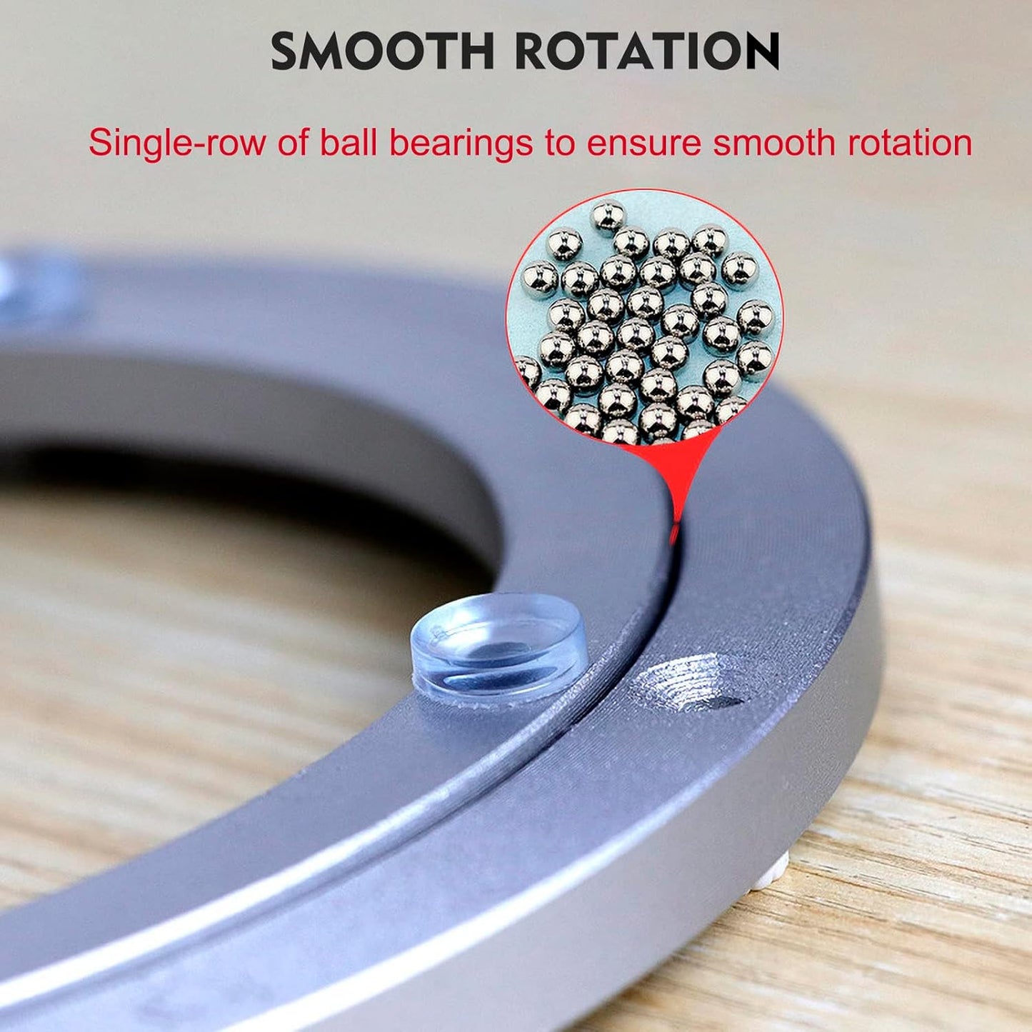 Aluminium Alloy Turntable Bearing, Heavy Duty Swivel Turntable Lazy Susan Rotating Bearing Turntable Round Dining Table Smooth Swivel Plate Hardware (350mm - 14inch)